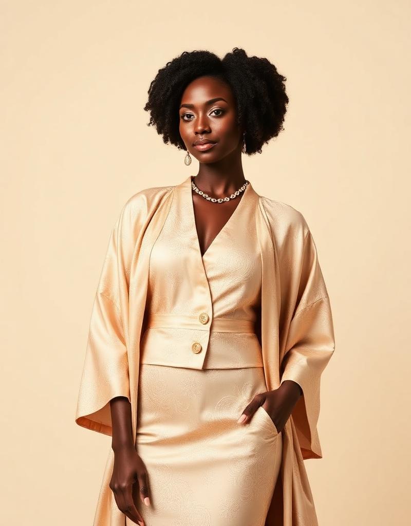 Nafisa Luxe Champagne Brocade Set